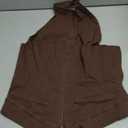 Milumia Women's Cowgirl Top Zip Up Going Out Tops, Brown, XL