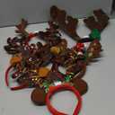 Fovths 6 Pack LED Christmas Headband Reindeer Antlers Headband Light up Antlers Headwear Reindeer Christmas Costume Accessories for Xmas Party Holiday Decorations