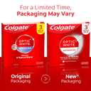 Colgate Optic White Advanced Hydrogen Peroxide Toothpaste, Teeth Whitening Toothpaste Pack, Enamel-Safe Formula, Helps Remove Tea, Coffee, and Wine Stains, Sparkling White, 3 Pack, 3.2 oz