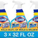 Clorox Plus Tilex Mold and Mildew Remover with Bleach, Spray Bottle, 32 Fluid Ounces, Unscented, Pack of 3.