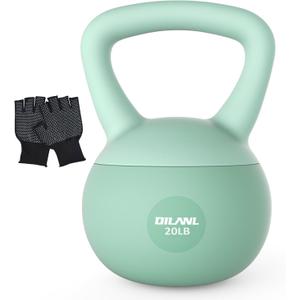 Soft Kettlebell, Safe Strength Training Kettle bell, Cushioned Impact-Resistant Base and Anti-Slip Grip Weight, Kettlebells Set for Home Workouts and Men/Women/Beginners,With Non-slip Gloves