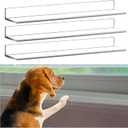 Wenqik 3 Pcs Total Length 35.5'' x 3.25'' Width x 0.16 Thick Clear Pet Window Sill Protector from Dog Cat Scratching Transparent Protection Against Dog Claw Chewing Slobbering Window Cover Guard