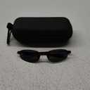 ZHILE Polarized Sunglasses Small Size Rectangular Metal Frame for Men and Women UV400 Protection (Black)
