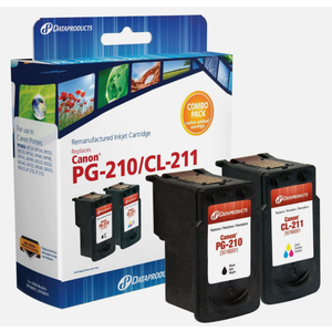 Data Products Remanufactured Inkjet Cartridges Canon PG-210/CL-211 Combo Pack