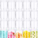 20 Pack 4oz Empty Clear Slime Containers,Round Plastic Cosmetic Jars with Lids,Transparent Storage Containers for Cosmetics,Lotions,Butters,Slime Making and Food Storage
