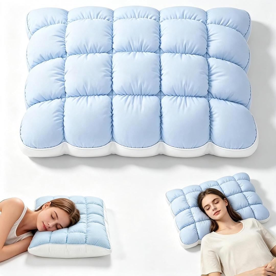 Puff Cloud Pillow, Cooling Pillow for Back & Stomach Sleeping, King