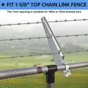 10 Pack Barbed Wire Arm for 1-5/8" Chain Link Fence, Galvanized Steel Fence Height Extender for Garden Outdoor, for Outdoor Fences to Increase Height, Protect Privacy and Pets Jumping Off