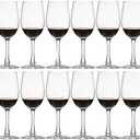 UMI UMIZILI 12 Ounce - Set of 12, Classic Durable Red/White Wine Glasses For Party (2 Damaged)