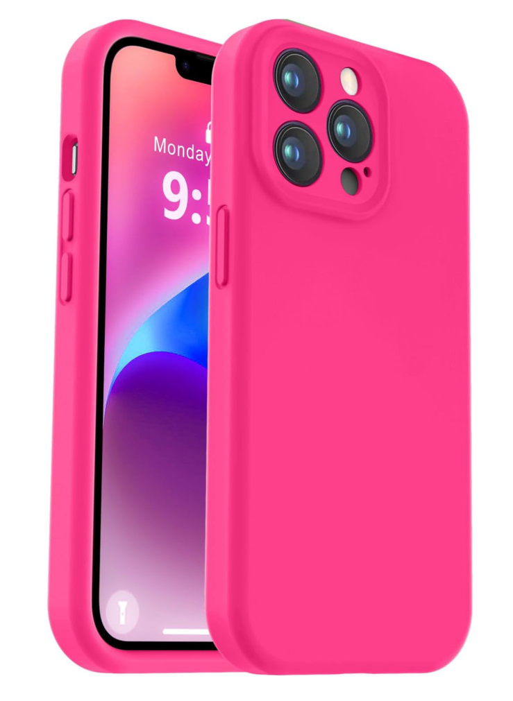 LOVE 3000 Designed for iPhone 13 Pro Max Case, Premium Silicone with [Soft Anti-Scratch Microfiber Lining] Shockproof Protective Phone Case for Men Women Girls 6.7", Pitaya