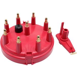 Distributor Cap and Rotor Kit Fits for 1985-1995 Ford F350 F250 F150 V8 TFI Engine 5.0L 5.8L DC12V Red