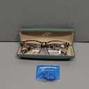 FEISEDY Vintage Reading Blue Light Blocking Glasses Women Men Reader Spring Hinge Glasses B2519 (Leopard)
