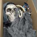 3 Pcs Grim Reaper Robe and Hood Scarf Set for Skeleton
Hooded Cloak Outfit Accessories, Halloween Outdoor Yard, Haunted House Prop Decoration