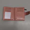 Small Wallet Women RFID Blocking Soft Leather Bifold Compact Card Holder Wallet for Women with Zipper Coin Pocket 4 ID Window (Pink)