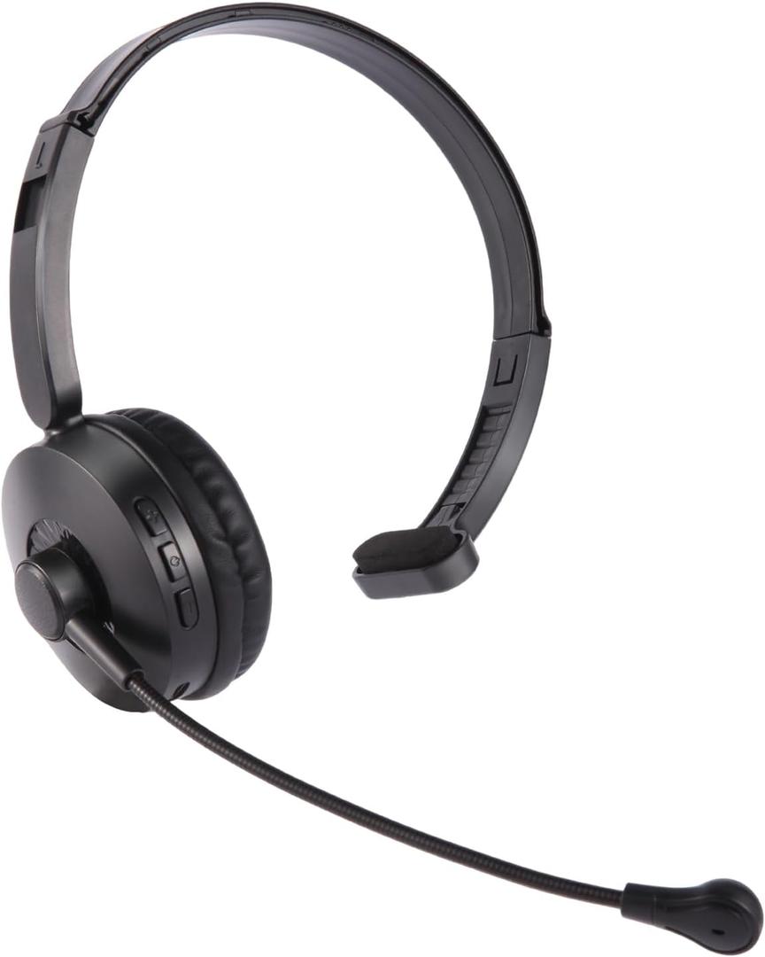 Trucker Bluetooth Headset, Wireless Trucker Headset with Noise Canceling Microphone, Multipoint for Work from Home/Truck Driver/Office/Zoom/Teams/Call Center