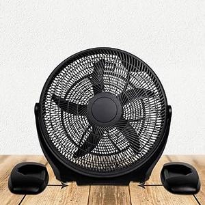Simple Deluxe 20 Inch 3-Speed Plastic Floor Fans Quiet for Home Commercial, Residential, and Greenhouse Use, Outdoor/Indoor, Black