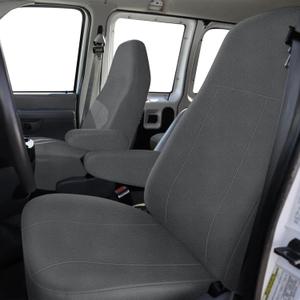 Custom-Fit Front Seat Covers Sets Replace for 1993-2008 Ford E-Series Van Captain Chairs Seats, Driver and Passenger Soft Dutch Velvet Composite Foam Lining Breathable Seat Cover Cushion