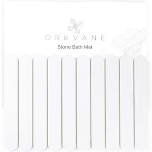 Large Stone Bath Mat (28" x 19")  Foldable Diatomaceous Earth Bath Mat for Bathroom  Quick Dry, Super Absorbent, Non-Slip, Easy to Clean  Spa-Inspired Design  Orkvane  Sandstone