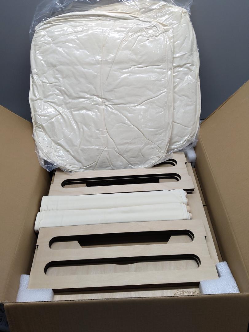 Wooden Cat beds for Indoor Cats,Large Double Cat House Cave with 2 Soft Cushion,Warm Cozy Pet Hideaway for Kittens & Big Cats,17.7"x16.9"x19.68" Natural