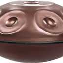 Handpan Steel Drum Instrument 440Hz 10 Notes in D Minor 22inches Handmade, Percussion Instrument