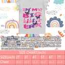 Big Sister Shirt for Girl Promoted to Big Sister Announcement Dinosaur Rainbow Elephant Outfit for Toddler Girl (White)