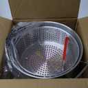 Gas One Aluminum Cooking Pot Deep Fryer with Basket  10QT Aluminum Fry Pot with Easy Grip Handle  Durable Food Grade Outdoor Fryer with Perforated Strainer Basket  Ideal for Seafood, Chicken