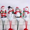 Stocking Holders for Mantle, 3D Stocking Holders, Christmas Stockings Holder Set of 4, Fireplace Stocking Hanger Hooks for Christmas Mantel Decoration