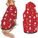 Dog Christmas Costume, Santa Claus Dog Hoodie Christmas Cosplay Clothes Sweaters Outfits Pullover Pets' Sweatshirt with Pocket for Medium Large Dogs, X-Small