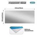 430 Stainless Steel Sheet Metal, 12" x 5.9", 24 Gauge (0.5mm) Stainless Steel Plate, Cut to Size Metal Sheet for Wall Board, Crafts, Kitchen & Office, 2 Pack