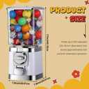 Lounsweer Gumball Machine 25-Cent Capsule Vending Machine 17 Hold 150 Capsule Coin Operated Bouncy Balls Dispenser Commercial Large Capacity Gum Ball Dispenser for Prize Retail Store Amusement Park