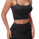 Y2K Women's Sexy 2 Piece Skirt Set Crop Top & Bandeau Mini Dress Summer Bodycon Outfit for Club Vacation Beach