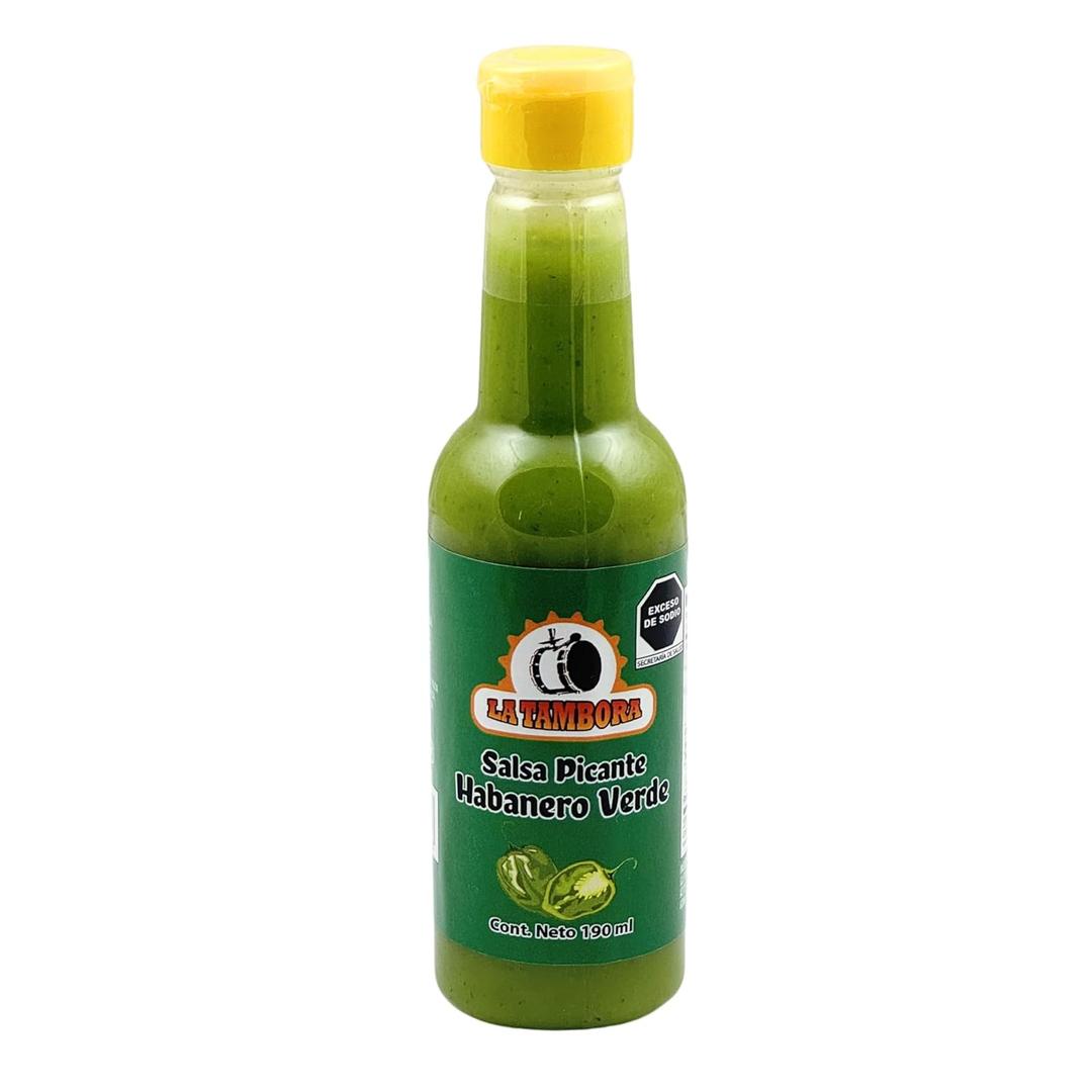 LA TAMBORA Green Habanero Hot Sauce 6.42 FL OZ / 190 ml (1 Pack)