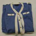 HAEOF Women's 2024 Long Sleeve Mini Sweater Dress Fall Winter Trendy V Neck Elegant Bodycon Formal Party Dresses, Medium