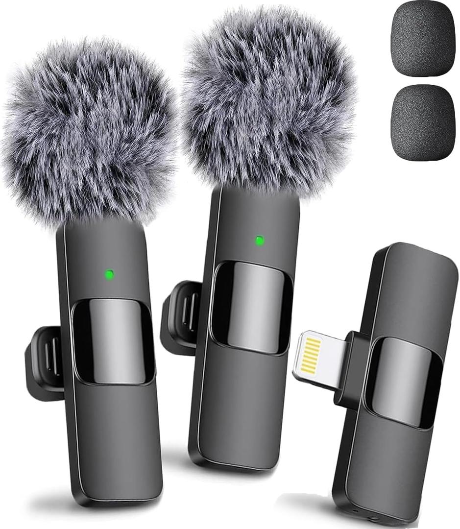 Mini Mic Pro - Professional Wireless Microphone for iPhone, iPad, Lavalier Microphone for Video Recording - iPhone Mic Crystal Clear Recording for Content Creators (iPhone 14 & Below)