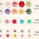 200pcs Mini Faux Flower Heads Artificial Flower Heads Small Silk Flower Fake Daisy Peony Flowers for Craft Garland Wedding Party Supply Home Decoration