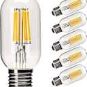 Dimmable T45 LED Edison Bulb,2700K Warm White,6W Antique Tubular LED Filament Bulbs,60 Watt Equivalent E26 Base,550Lm,Pack of 6