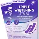 Purple Whitening Strips, 90-Day Long-Lasting Results, Enamel Safe & Low-Sensitivity, Professional Teeth Whitening Strips with Non-Slip Dry Strip Technology, 56 Count (Pack of 2)