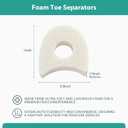 Welnove Foam Toe Separators - 40 Pack Toe Spacers for Corn, Blister, and Hammer Toe Relief - Breathable, Adhesive Options for Pain from Bunions, and Toe Overlap, Toe Spacers for Men (Regular (40 pcs))