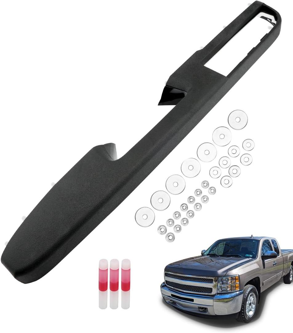 Door Armrest Repair Kit, Compatible with 2010-2014 Chevy Silverado Suburban Tahoe Avalanche, GMC Yukon Sierra, Front Left Driver Door Panel with Release Handle Above Armrest (27 inch), OE# 926740 (Black)
