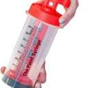 Paint Syringe Large 500ml with Lid, Wide Nozzle for Thick Liquids, Ergonomic Handle, Mess-Free Paint Dispenser, Precise Application Tool for Wall Paint, DIY Painting, Arts & Crafts, Home Improvement