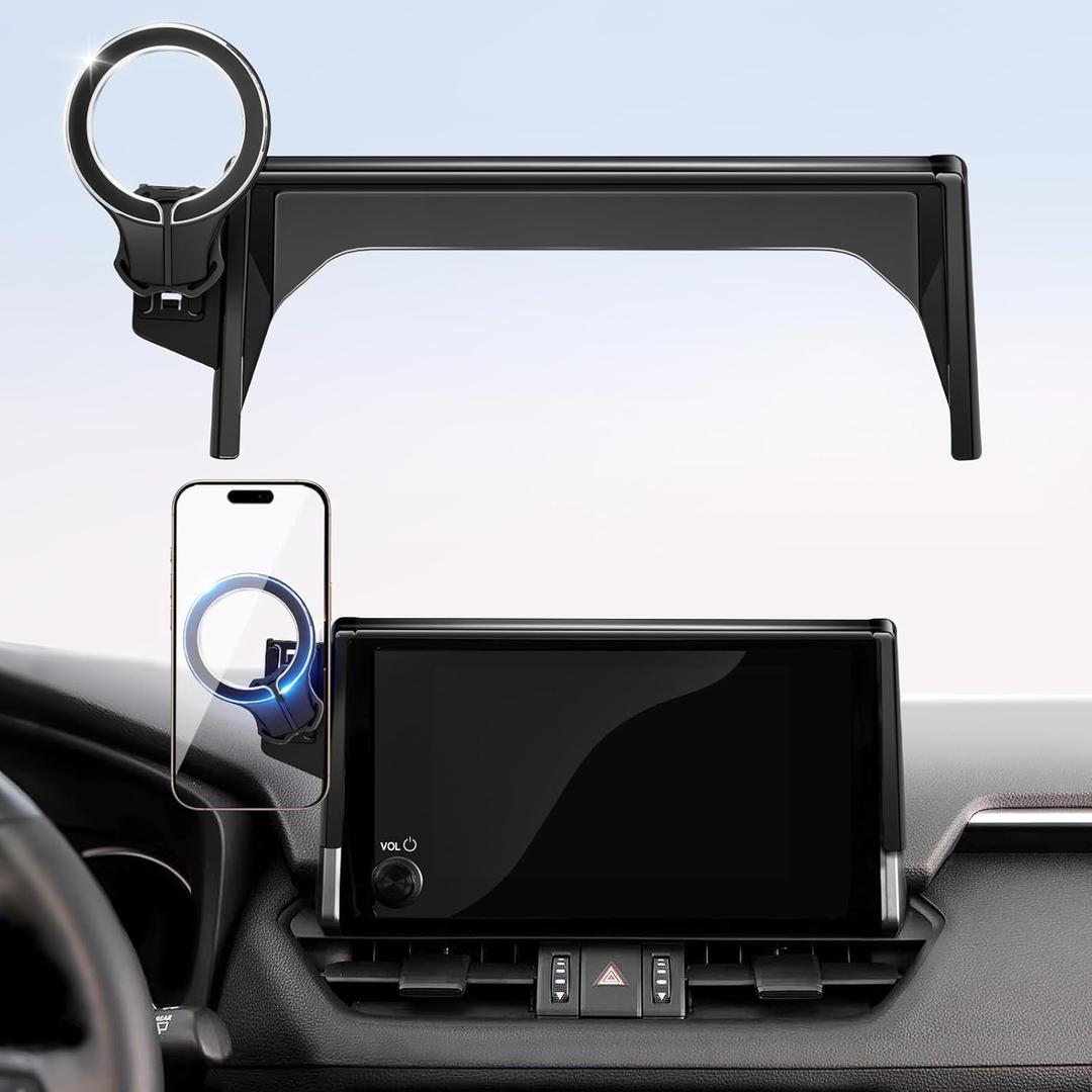 pop-tech Magnetic Car Mount for Toyota RAV4 2019 2020 2021 2022 2023 2024 2025 : for MagSafe Strong Magnets RAV 4 Cell Phone Holder 7/8-Inch Touch Screen Cradles for iPhone Samsung