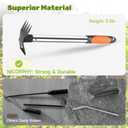 60" Weed Puller Tool with Long Handle and 17" Weeding Tools Gardening Set, Dual Side Hand Weed Rake and Hoe Garden Weeder, Uprooting Weed Pulling Remover Tool for Yard, Patio, Lawn and Garden Planting