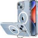 ESR for iPhone 14 Plus Case, Compatible with MagSafe, Built-in Stash Stand Clear Phone Case for iPhone 14 Plus, Military-Grade Protection, Magnetic Phone Case, Classic Series, Clear
