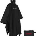 Andake Waterproof Rain Poncho for Adults Unisex,230T Ripstop Polyester,Raincoat Gear with Transparent Viewing Window Outdoors