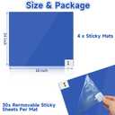 SHUESS 120 Sheets Sticky Mats for Shoes, 18x24 inch Sticky Mat, Tacky Surface for Dust and Dirt Removal from Shoes and Wheels in Labs, Homes, Construction