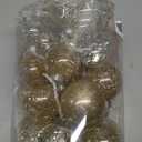 Sea Team Christmas Baubles Set Clear Plastic Shatterproof Multi-Size Decorative Christmas Baubles with Stuffed Delicate Decorations (25 Pieces, Champagne)