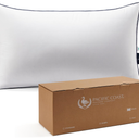 Pacific Coast Bed Pillow, Hotel Collection Goose Feather and Down Pillow for Sleeping, 3-Chamber Design, Medium Supportive, Standard Size