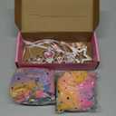 DOLNOW Light up Princess Dress up Clothes for Little Girl, Unicorn Princess Cape Princess Dresses Crown Toy for 3 4 5 6 Girls