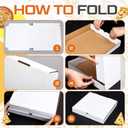 Fullhawl 10 Pcs Pizza Boxes 12 x 12 Inches B-Flute Corrugated White Pizza Box, Grease Resistant Kraft Takeout Containers Packing Boxes for Homemade Cake, Cookies, Food and Crafts