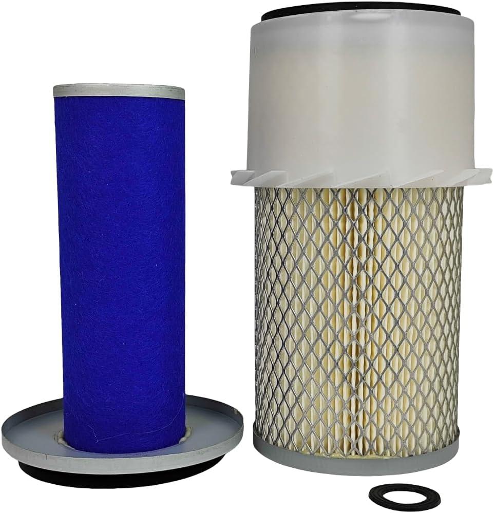 XYZIL Outer Inner Air Filter Set Compatible with John Deere AM108184 AM108185 655 855 955 3215A 3225B F1145 F912 F915 F925 F932 Tractor Primary Secondary