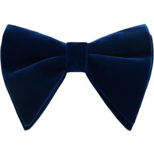 Velvet Bow Ties for Men, Mens Bow Tie Adjustable Pre-tied Clip on Bowtie for Men Suit Tuxedo Wedding Party Business (Blue)